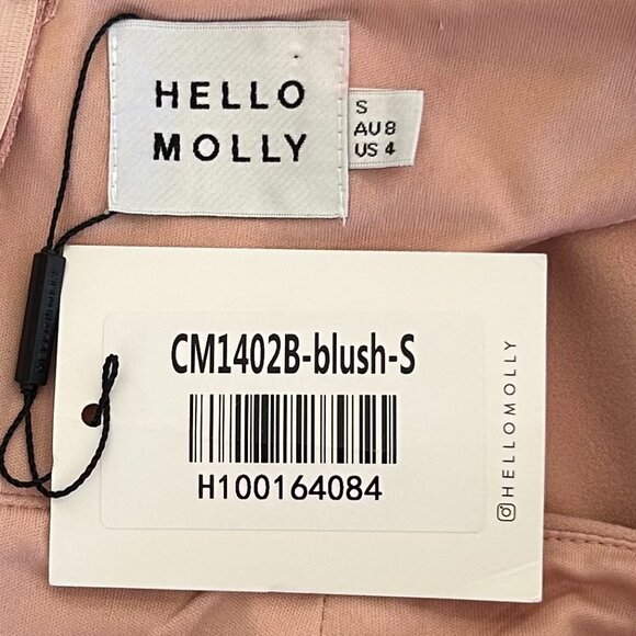 NWT Hello Molly Love Dust Side Cut Out Midi Dress Blush Small Event Party - Picture 8 of 9